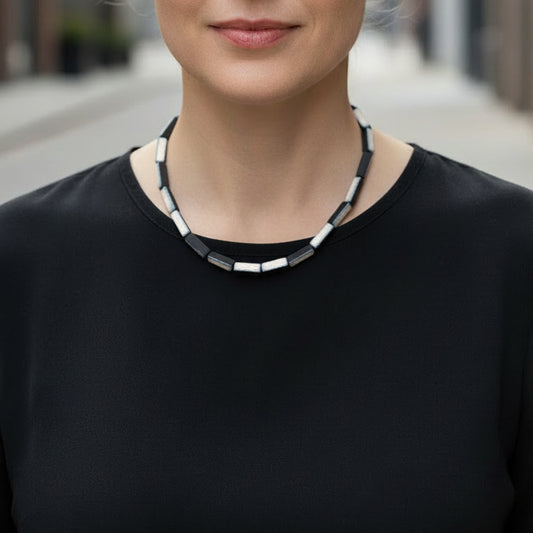 Collier Circé - Porcelaine noire