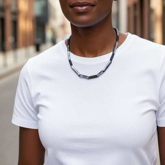 Collier Circé - Porcelaine noire