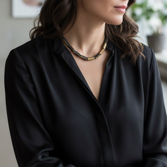 Collier Circé - Porcelaine noire