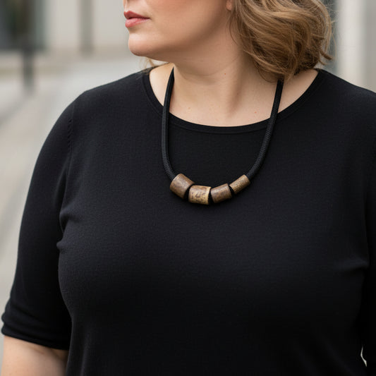 Collier Mélété - Porcelaine noire