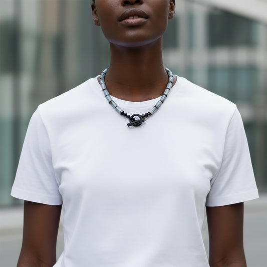 Collier Calypso - Porcelaine noire