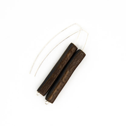 Boucles d'oreilles Aba - porcelaine - émail de roche