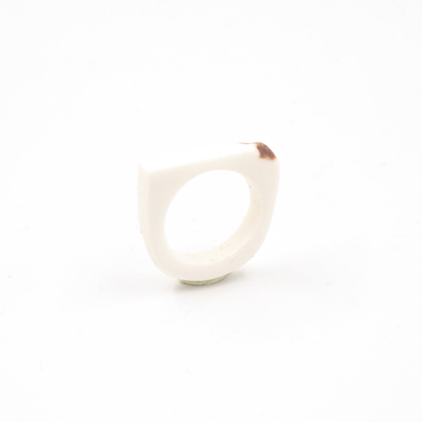 Bague Athéna - porcelaine blanche