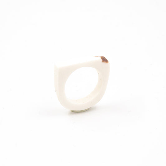 Bague Athéna - porcelaine blanche