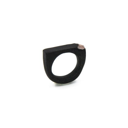 Bague Athéna - porcelaine noire