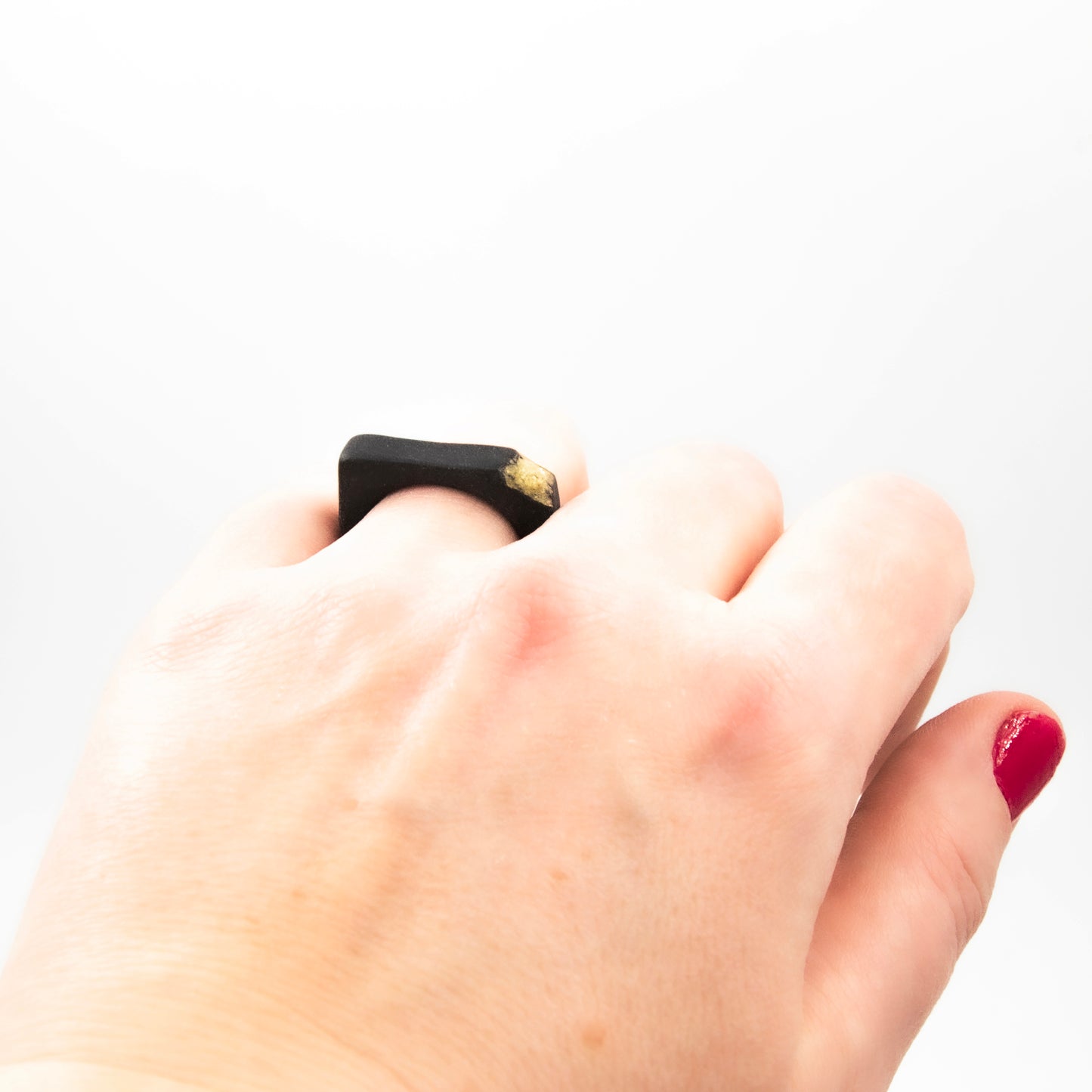 Bague Athéna - porcelaine noire