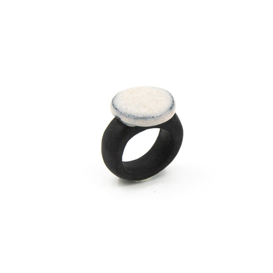 Bague Séléné - porcelaine noire