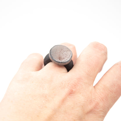 Bague Séléné - porcelaine noire