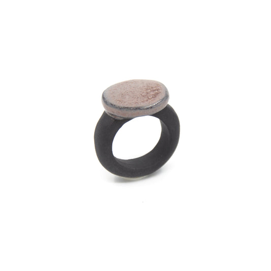 Bague Séléné - porcelaine noire