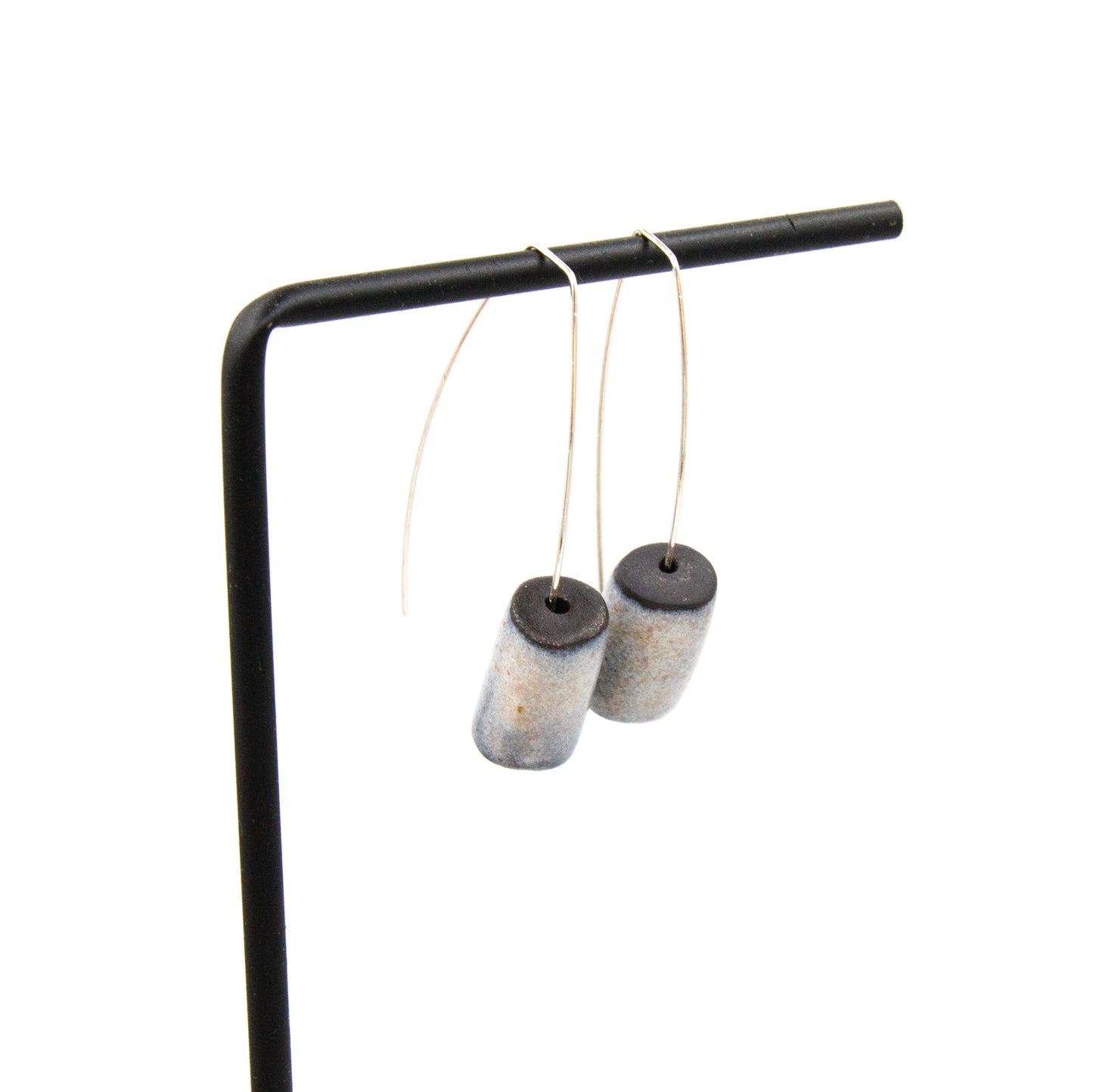 Boucles d'oreilles Calypso - porcelaine noire