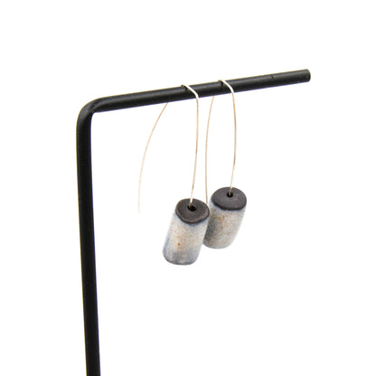 Boucles d'oreilles Calypso - porcelaine noire