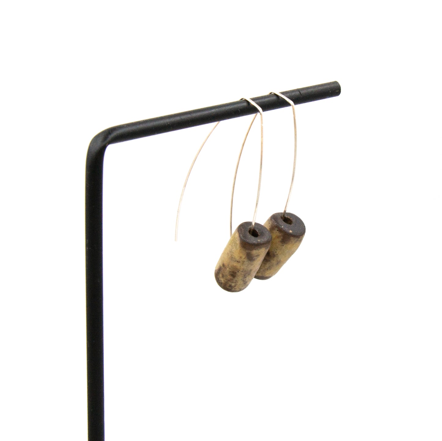 Boucles d'oreilles Calypso - porcelaine noire