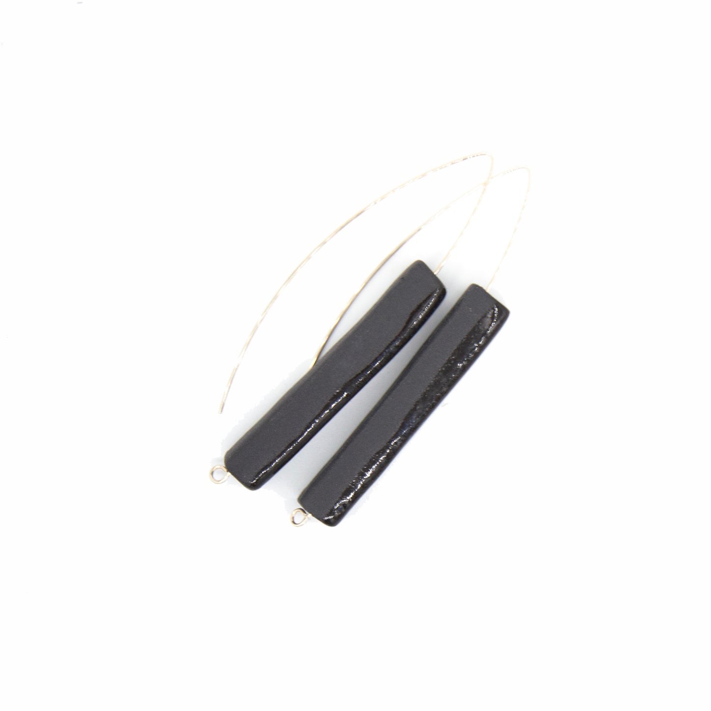 Boucles d'oreilles Circé - porcelaine noire