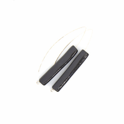 Boucles d'oreilles Circé - porcelaine noire