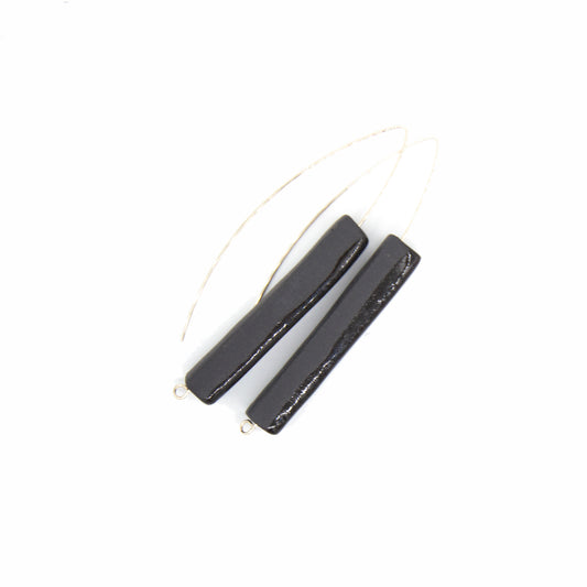 Boucles d'oreilles Circé - porcelaine noire