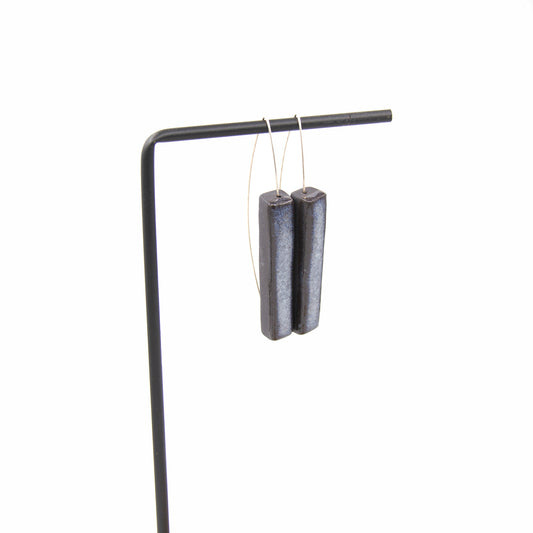 Boucles d'oreilles Circé - porcelaine noire