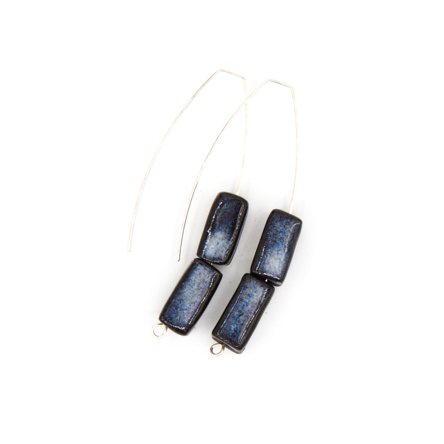 Boucles d'oreilles Circé - porcelaine noire
