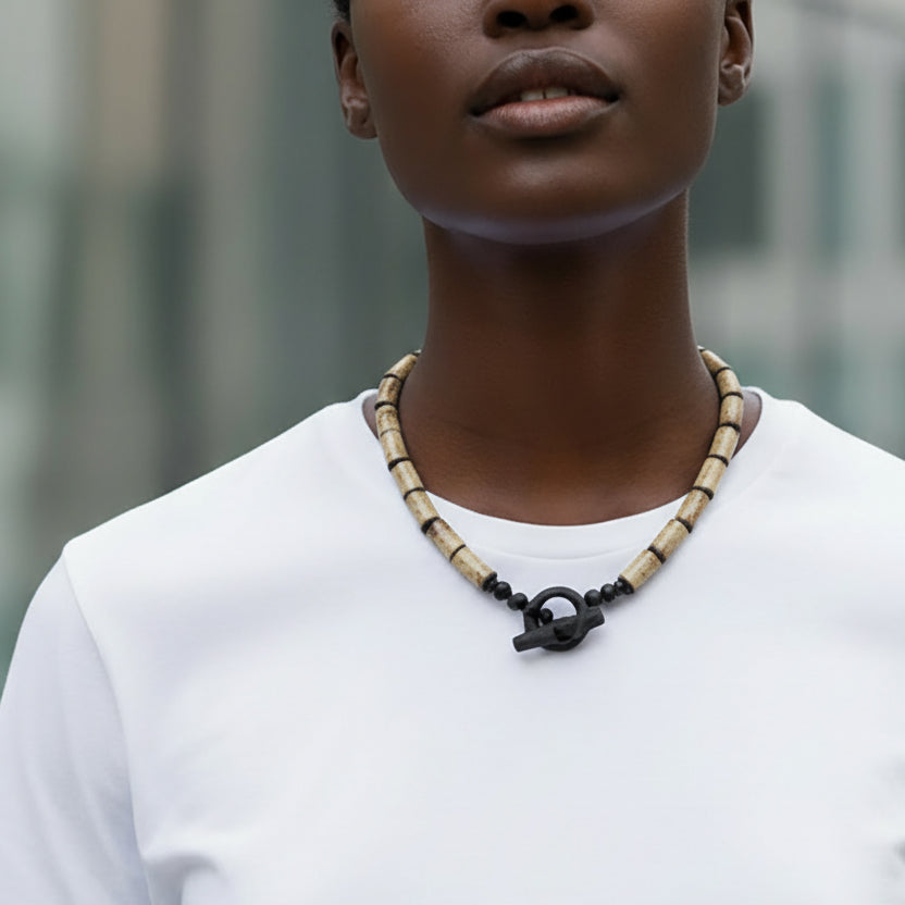 Collier Calypso - Porcelaine noire