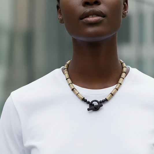 Collier Calypso - Porcelaine noire