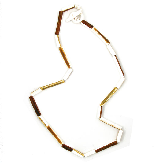 Sautoir Circé - Porcelaine blanche