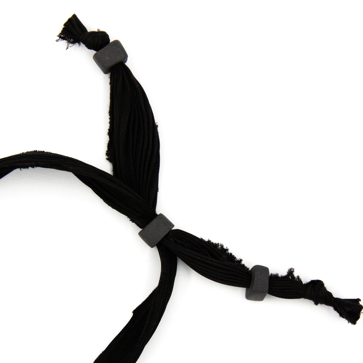 Collier Gaïa - porcelaine et soie Shibori