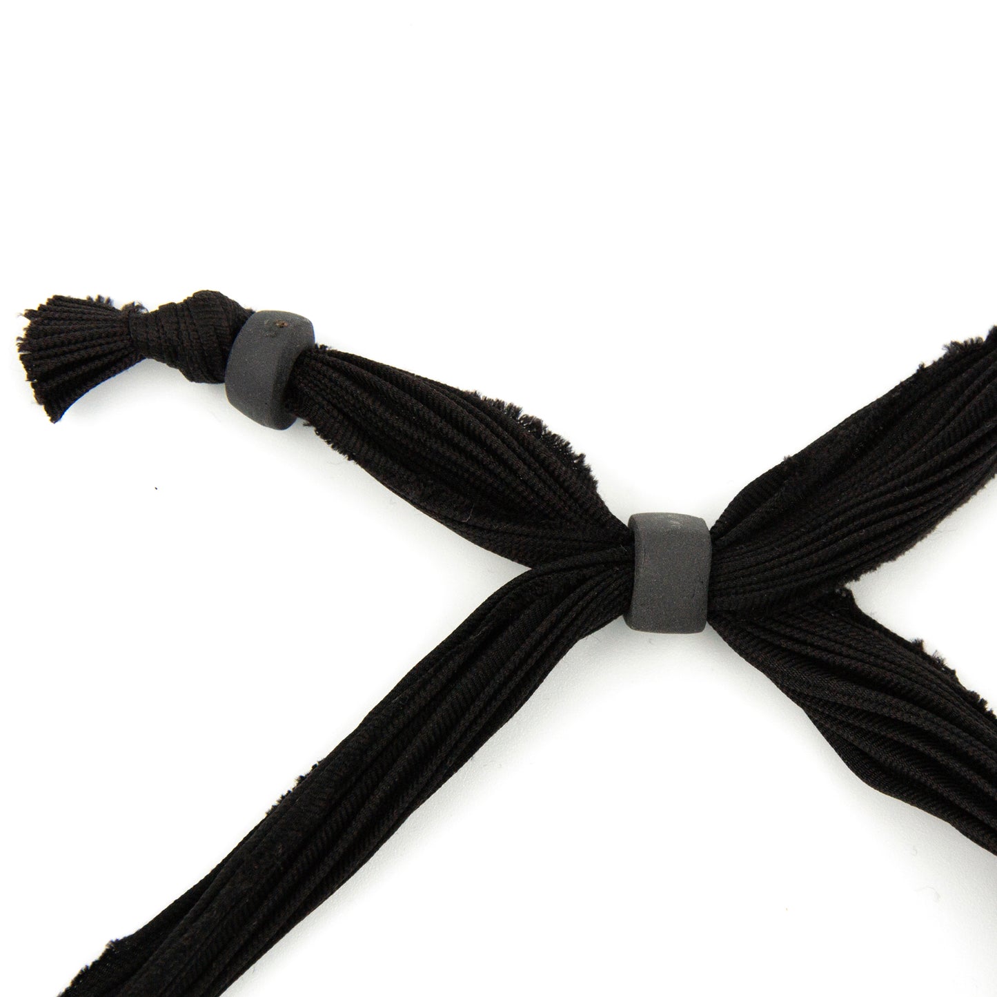 Collier Gaïa - porcelaine et soie Shibori