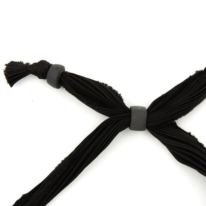 Collier Gaïa - porcelaine et soie Shibori