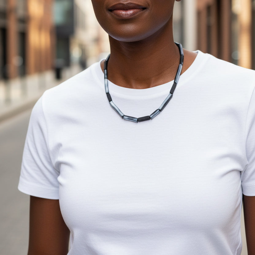 Collier Circé - Porcelaine noire