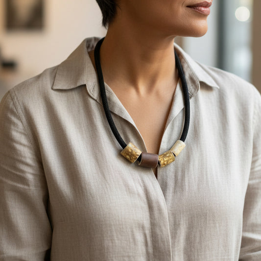 Collier Mélété - Porcelaine blanche