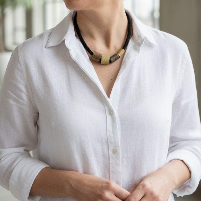 Collier Mélété - Porcelaine noire