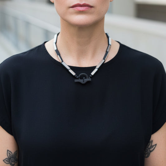Collier Circé - Porcelaine noire