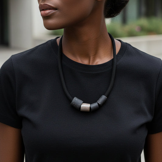 Collier Mélété - Porcelaine noire