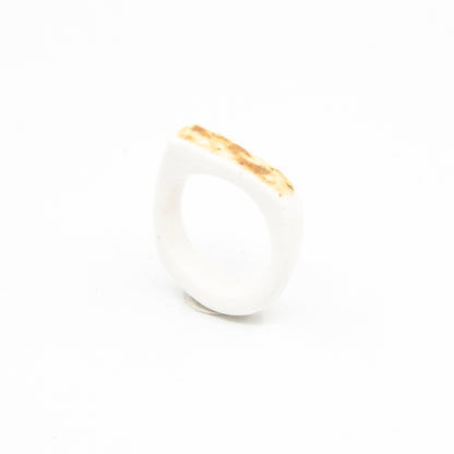 Bague Théia - porcelaine - émail de roches