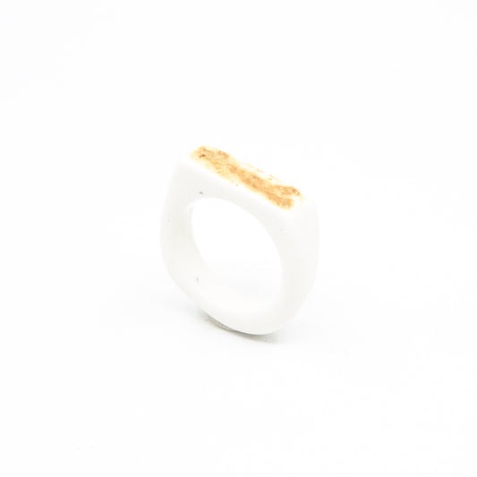 Bague Théia - porcelaine - émail de roches